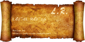 Ládi Róza névjegykártya